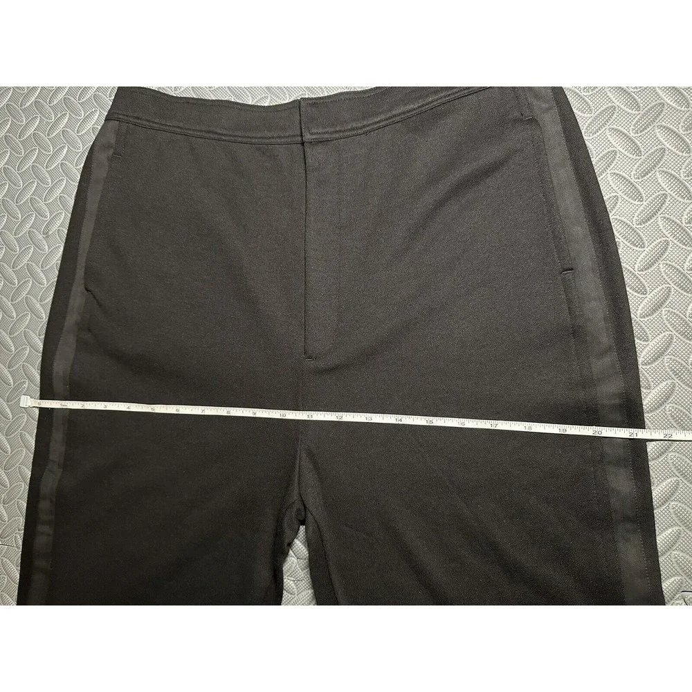 NEW rag & bone Joan Slim Fit women's black Slit cuffs stripe Pants 52%cotton L - Picture 6 of 11